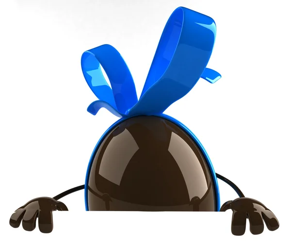 Páscoa ovo de chocolate ilustração 3d — Fotografia de Stock