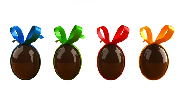 Páscoa ovo de chocolate ilustração 3d — Fotografia de Stock