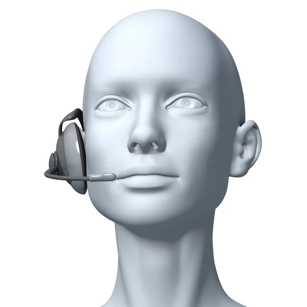 stock image 3D woman with headset