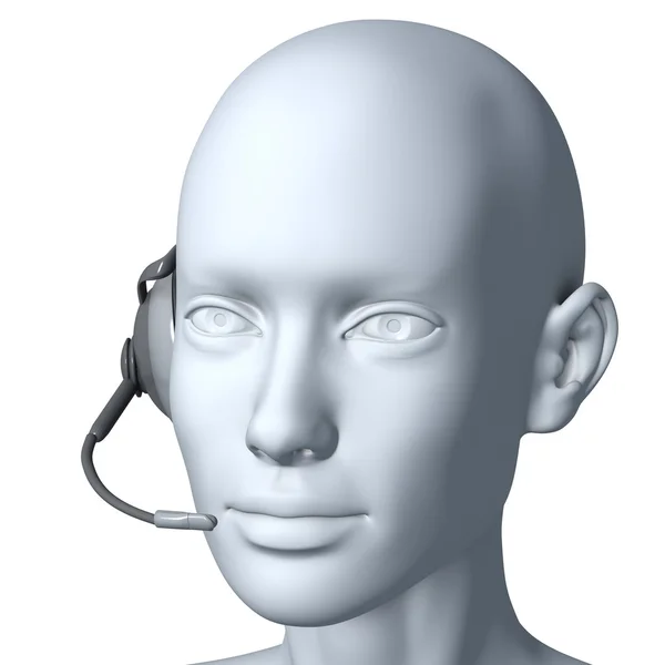 stock image 3D woman with headset