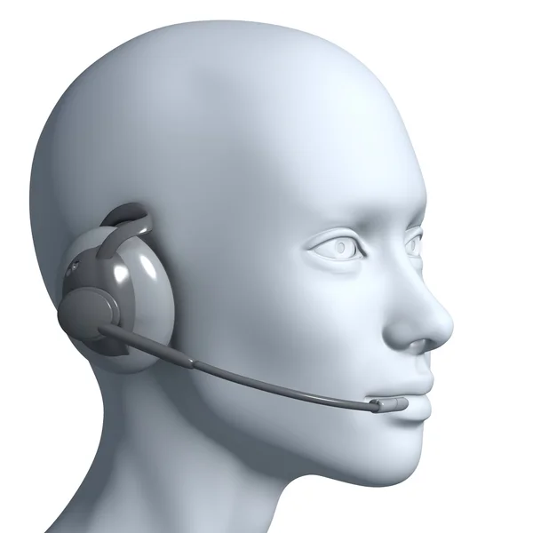 stock image 3D woman with headset