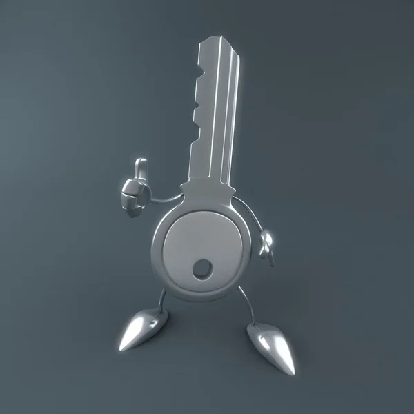 Silberner Schlüssel — Stockfoto