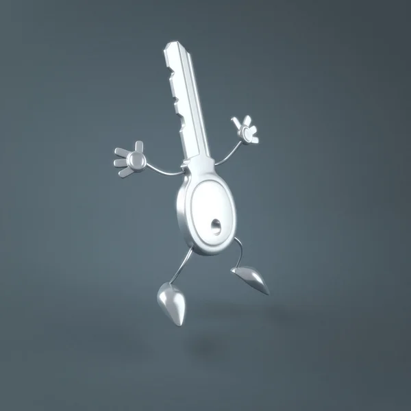 Silver key — Stockfoto