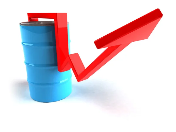 Цены на нефть растут — стоковое фото