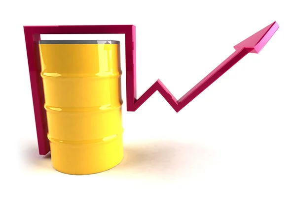 石油の価格が上がっていく — ストック写真