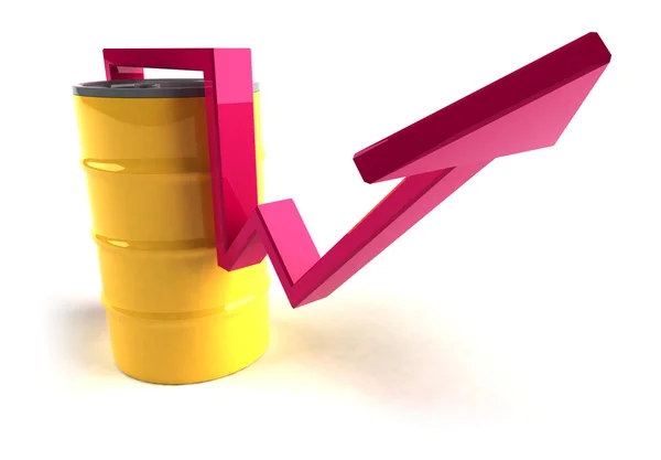 Цены на нефть растут — стоковое фото