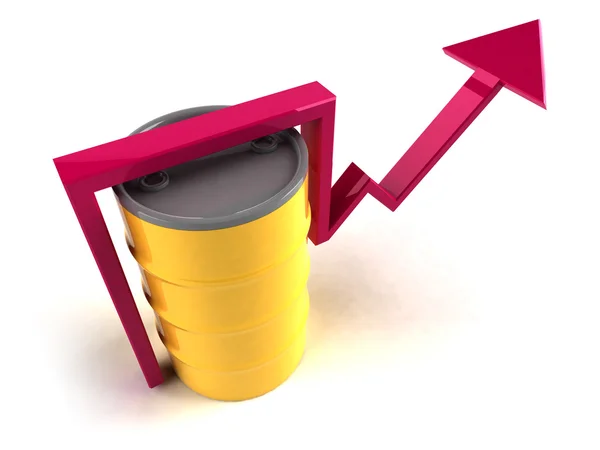 Oil price going up — Stock Photo, Image