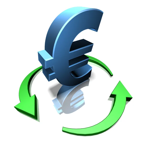 Zelené euro — Stock fotografie