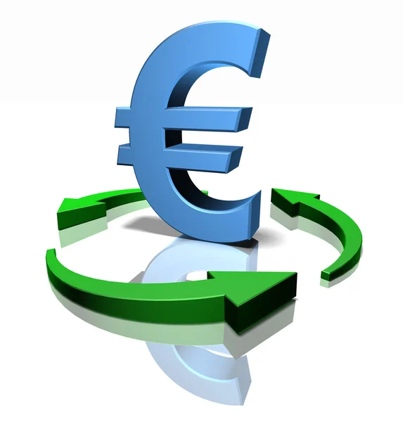 Zelené euro — Stock fotografie