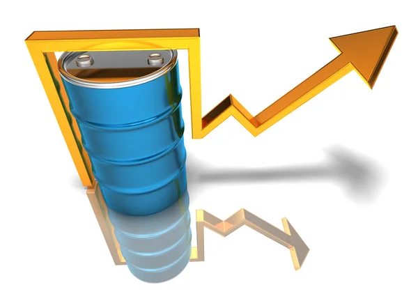 stock image Price of oil up