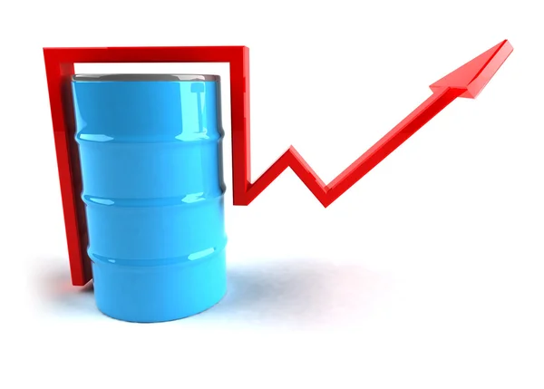 Cena ropy naftowej w górę — Zdjęcie stockowe