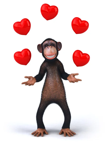stock image Fun monkey in love