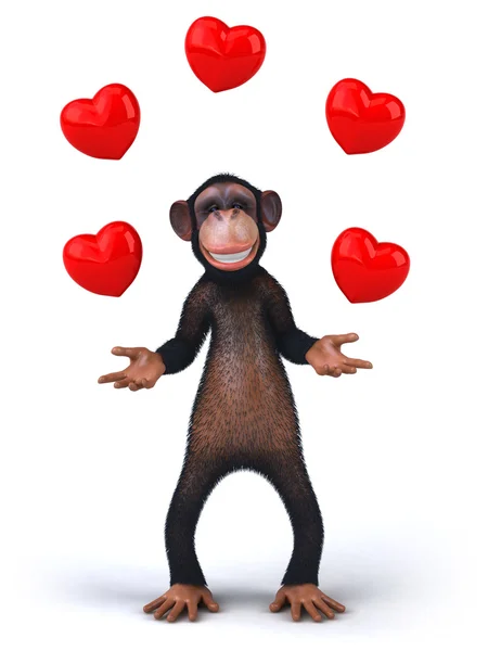 Stock image Fun monkey in love