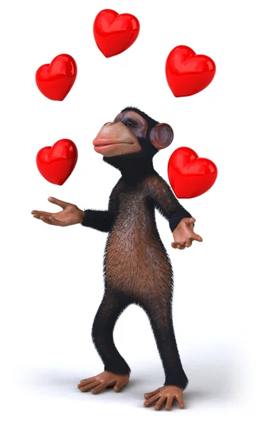 stock image Fun monkey in love