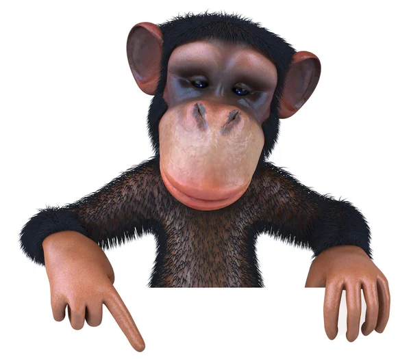 Весела мавпа 3d ілюстрація — стокове фото