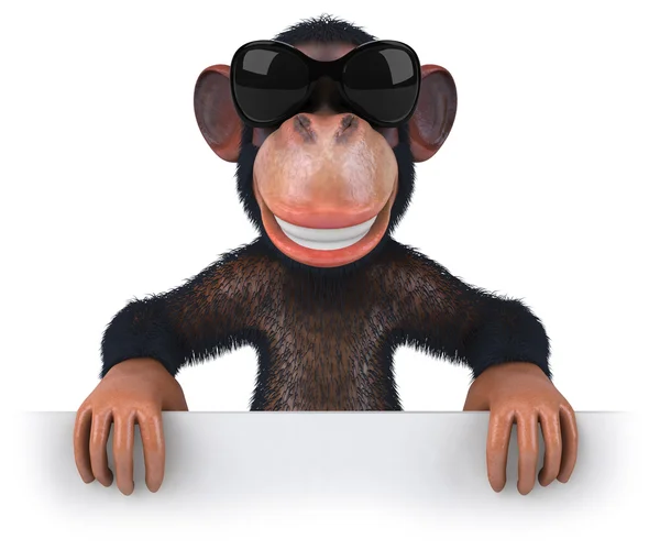 Divertido macaco 3d ilustração — Fotografia de Stock