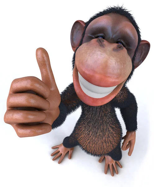 Fun monkey 3d illustration — Stock Photo, Image