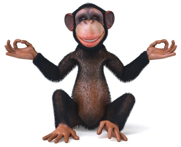 Fun monkey 3d illustration — Stock Photo, Image