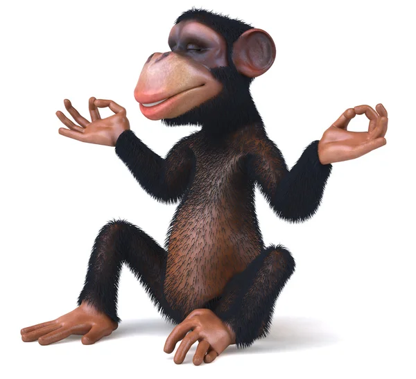 有趣的猴子 3d 图 — 图库照片