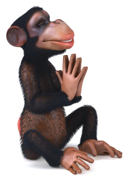 Divertido macaco 3d ilustração — Fotografia de Stock