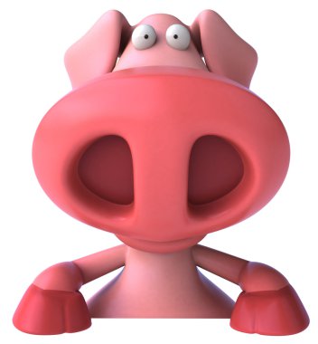 Happy Pig 3d illustration clipart