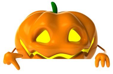 Pumpkin 3d halloween illustration