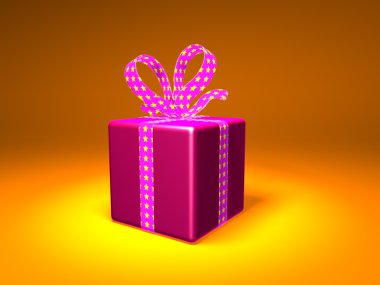 Gift box 3d illustration clipart