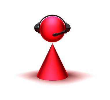 Call center operator clipart