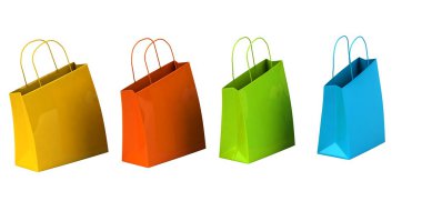 Alışveriş torbaları 3D illüstrasyon