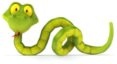 Snake 3d illustration clipart