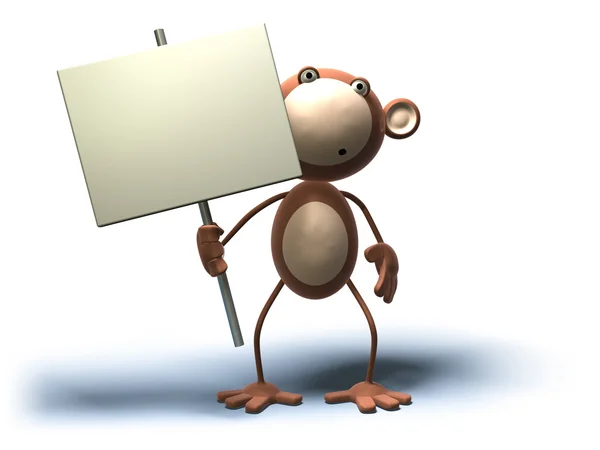 テキストを挿入する猿 — ストック写真