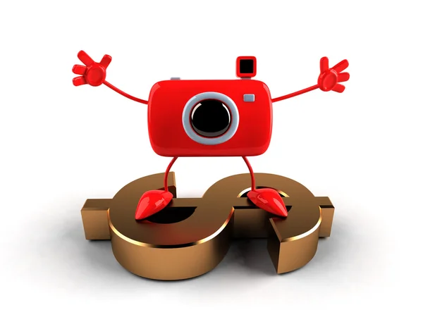 Camera on a dollar — Stock Photo, Image