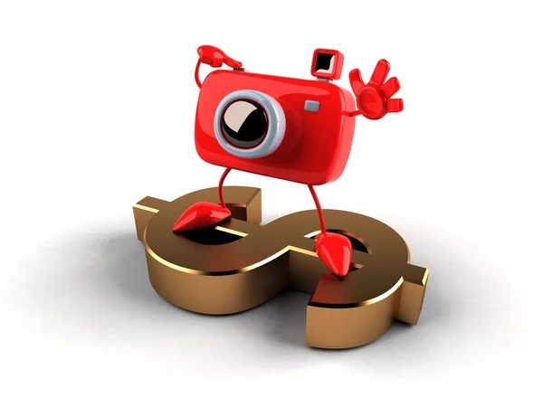 Camera op een dollar — Stockfoto