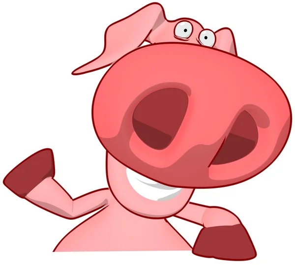 快乐的猪 3d 图 — 图库照片