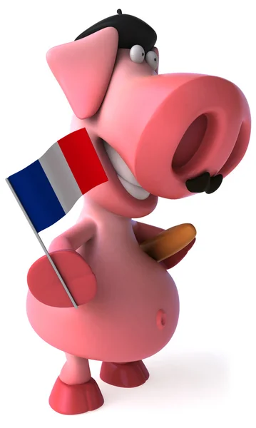 stock image Happy Pig 3d illustration france