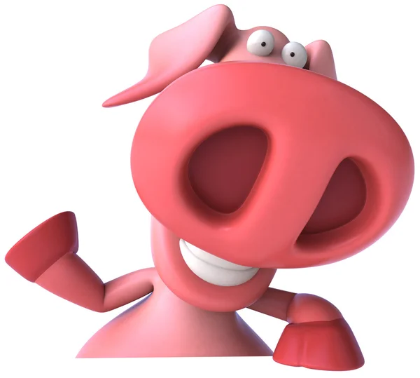 快乐的猪 3d 图 — 图库照片