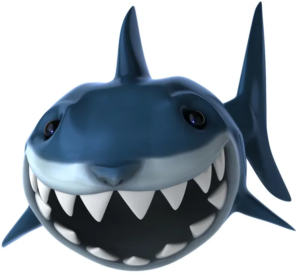 Žralok 3d ilustrace — Stock fotografie