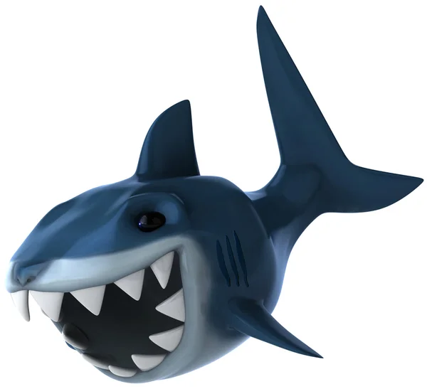 Иллюстрация акулы 3d — стоковое фото