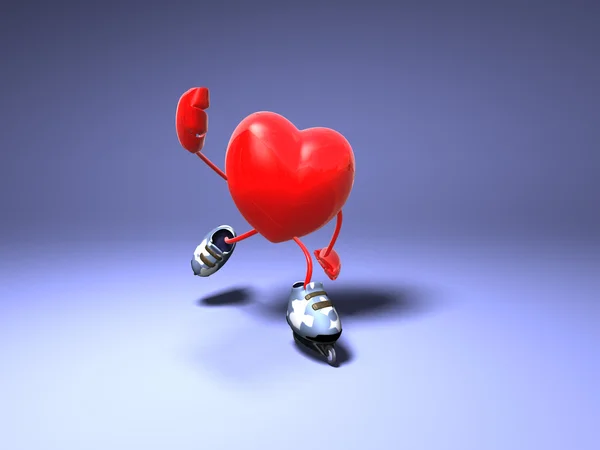 Hjärtat skridskor — Stockfoto