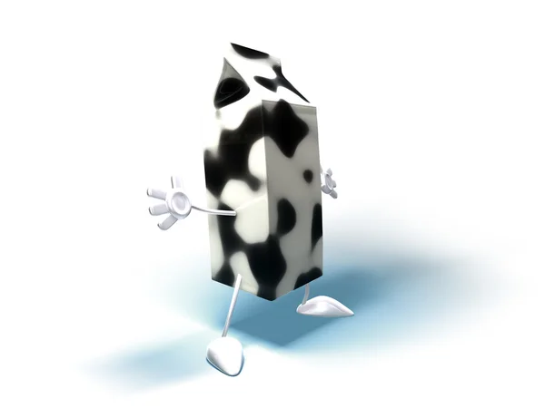 牛奶 3d 图 — 图库照片