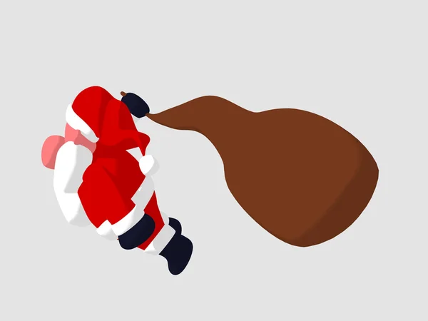 Weihnachtsmann fliegt — Stockfoto