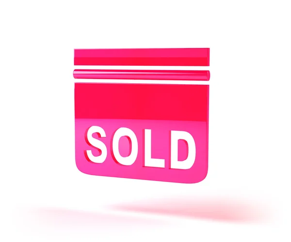 Ikona nieruchomości: sprzedany — Zdjęcie stockowe