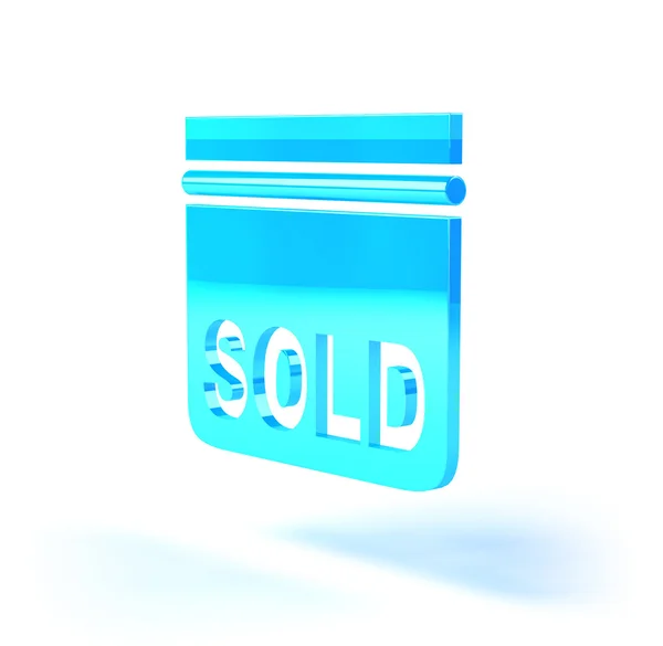 Real estate ikona: prodáno — Stock fotografie