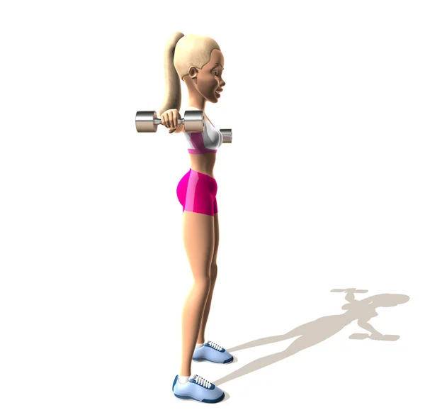 Fitness Mädchen Schultern — Stockfoto