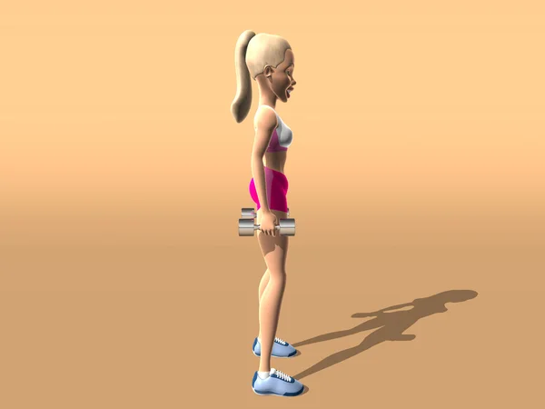 Fitness girl shoulders — Stock Photo, Image