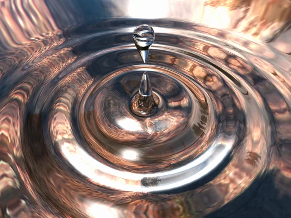 3d 생성 된 물방울 — 스톡 사진