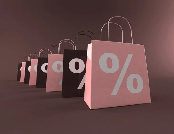 Einkaufstaschen: Verkauf 3D-Illustration — Stockfoto