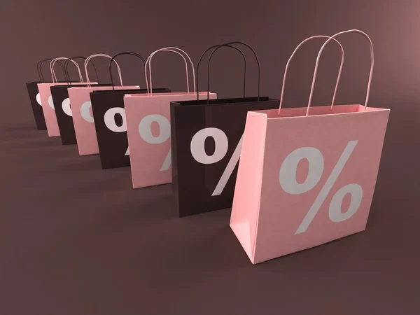 Shopping tassen: verkoop 3d illustratie — Stockfoto