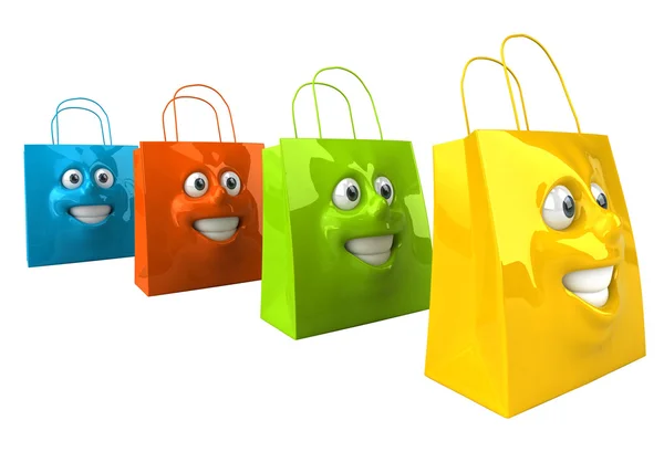 Einkaufstüten 3D Illustration — Stockfoto