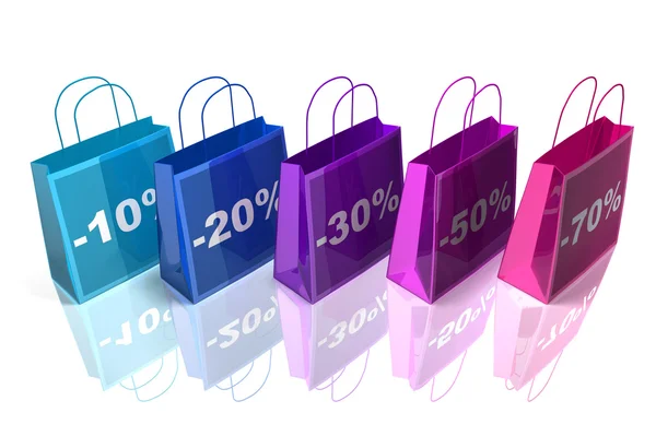 Shopping bags 3d illustrazione — Foto Stock